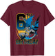 Kids DC Comics Batman 6th Birthday Action Shot T-Shirt - T-Shirt | Maroon