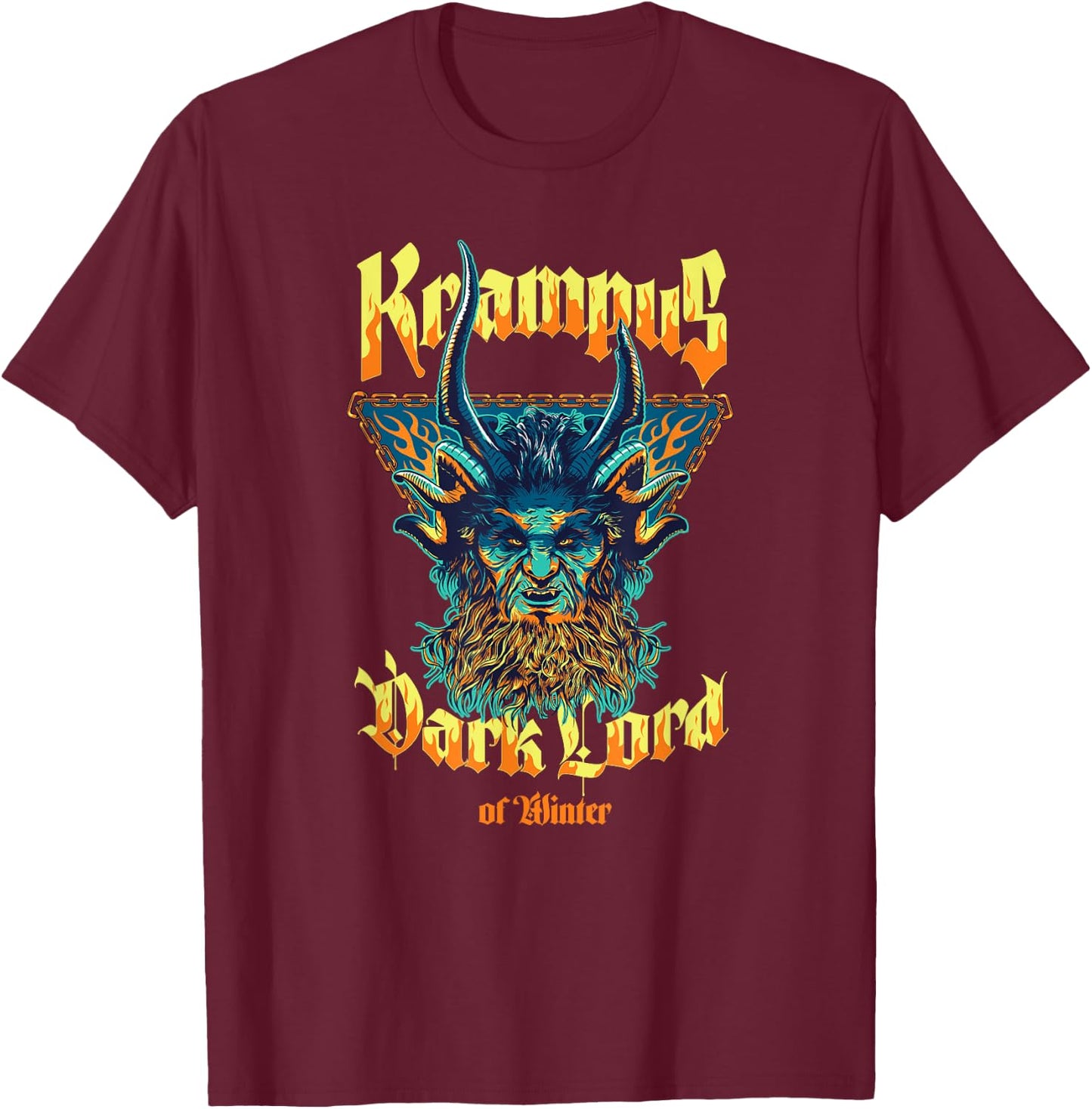 Red One - Krampus Dark Lord of Winter T-Shirt - T-Shirt | Maroon