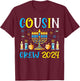 Cousin Crew 2024 Hanukkah Family Costume Menorah Dreidel T-Shirt - T-Shirt | Maroon