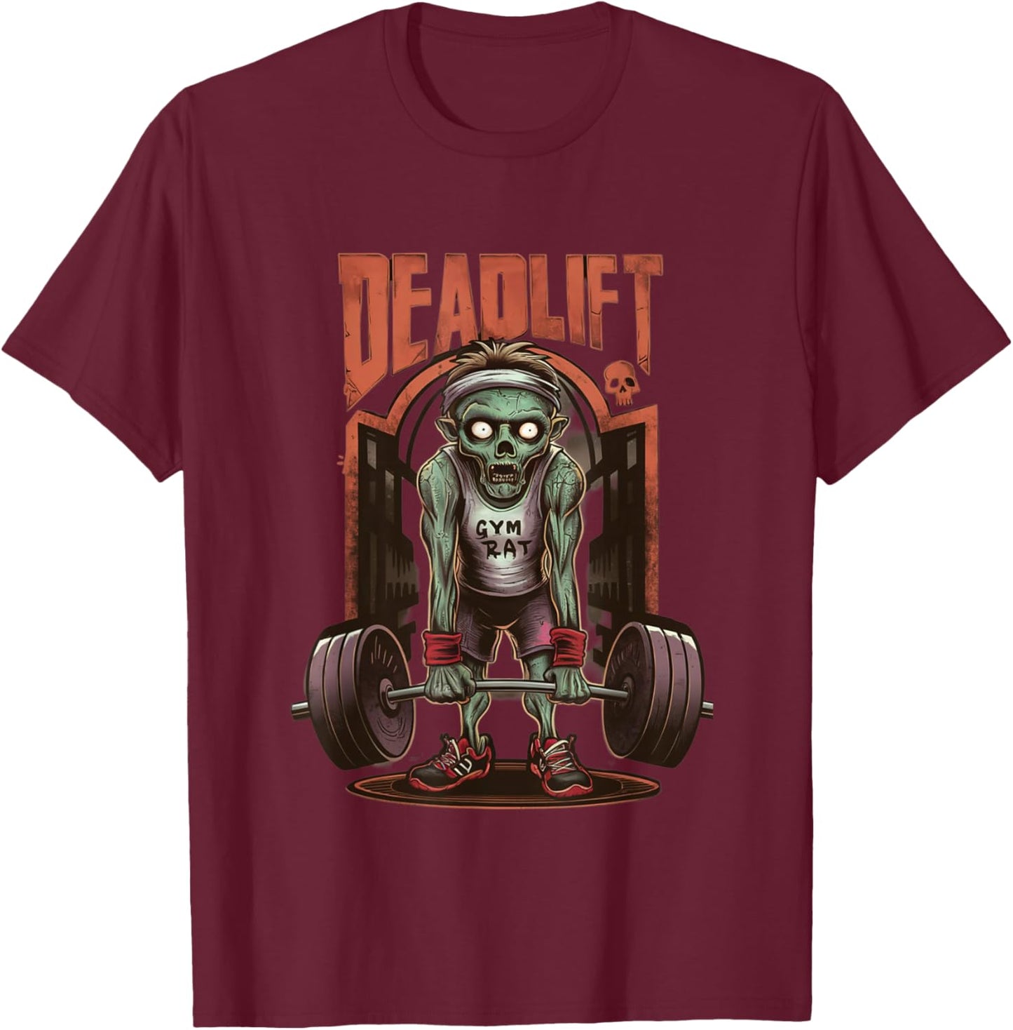 Zombie Workout Gym T-Shirt - T-Shirt | Maroon
