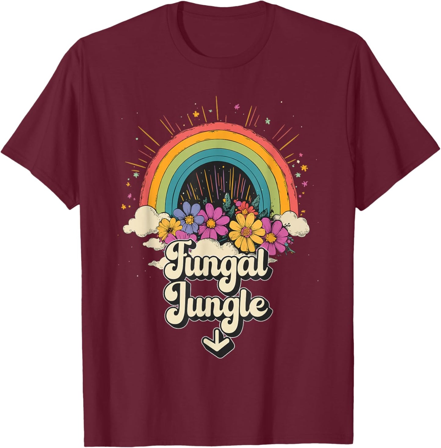 Inappropriate Fungal Jungle Embarrassing Adult Humor T-Shirt - T-Shirt | Maroon