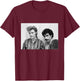 Daryl Hall & John Oates Pop Duo Headshot by Virginia Turbett T-Shirt - T-Shirt | Maroon