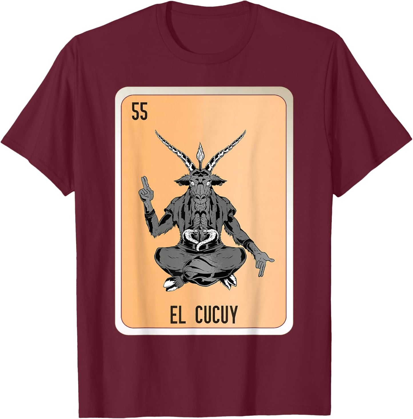 El Cucuy Mexican Slang Chicano Bingo Cards T-Shirt - T-Shirt | Maroon