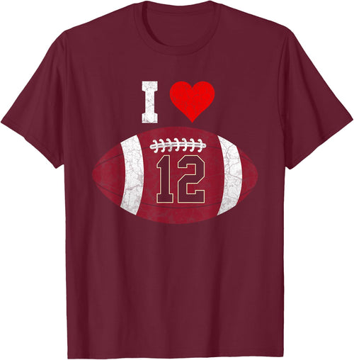 Football Number #12 Football Lover Gift Vintage Retro