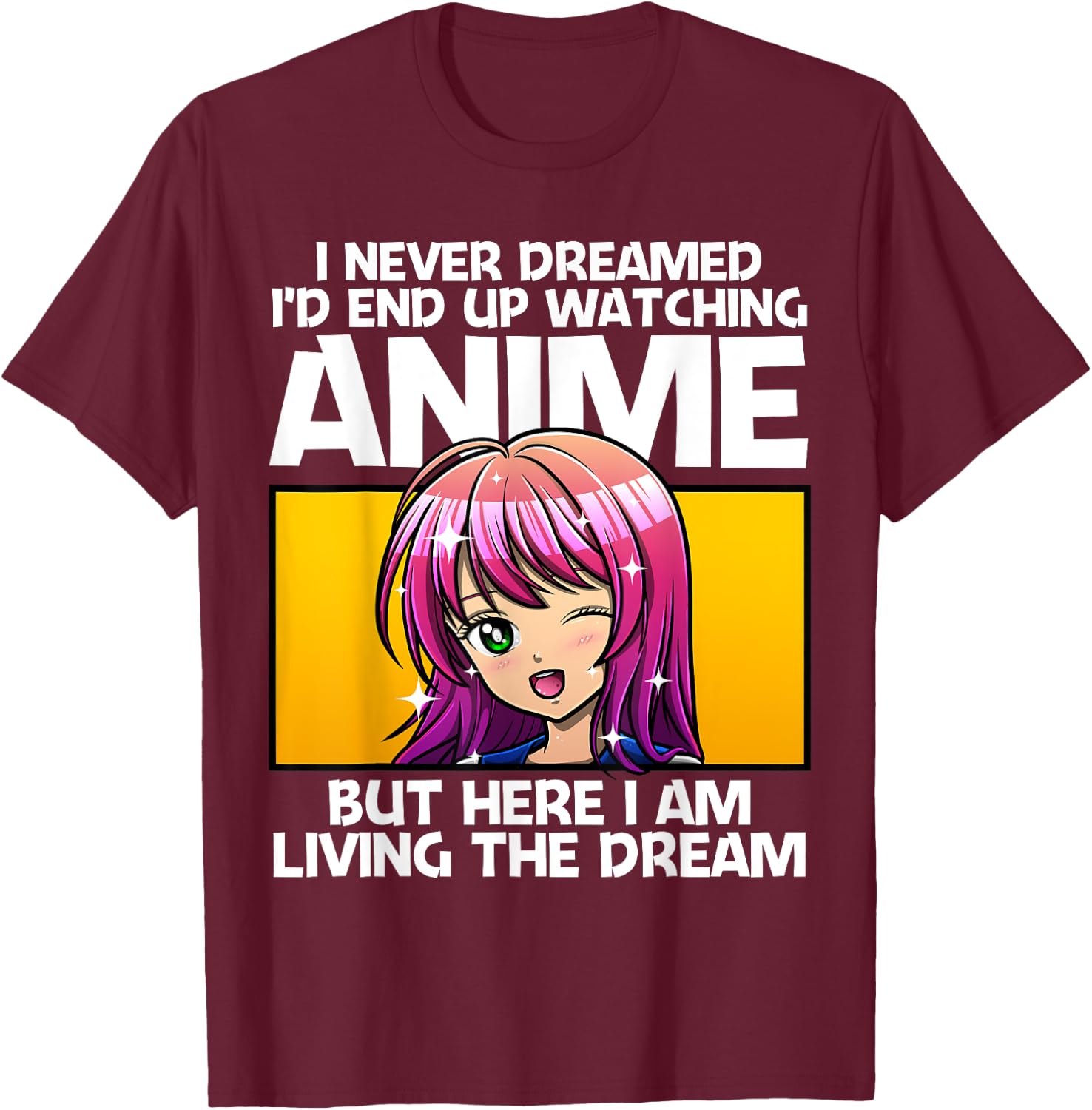 Anime Gift Women Anime Merch Anime Lovers Teen Girls T-Shirt - T-Shirt | Maroon