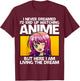 Anime Gift Women Anime Merch Anime Lovers Teen Girls T-Shirt - T-Shirt | Maroon