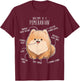 Orange Pomeranian Anatomy, Funny Cute Pet Pom Mom Dog Dad Women Kids T-Shirt - T-Shirt | Maroon