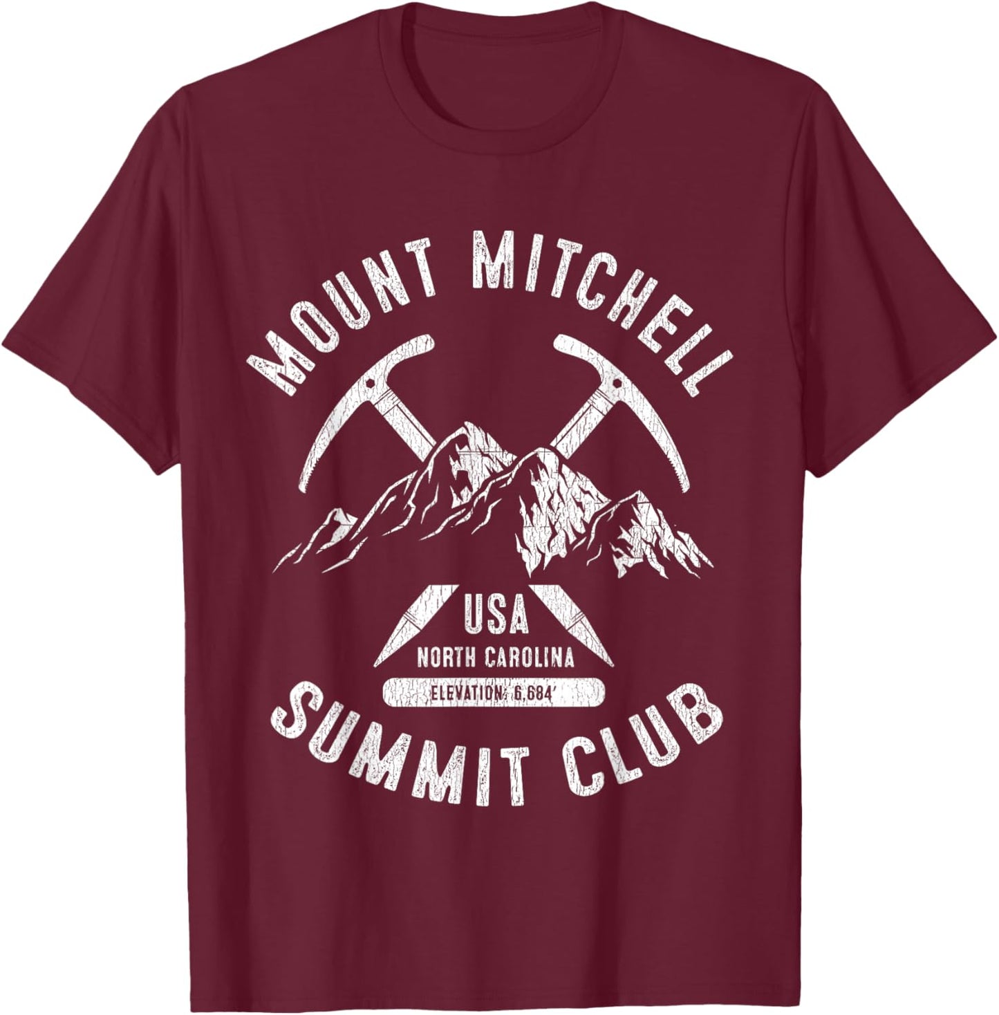 Mount Mitchell Summit Club I Climbed Mt Mitchell T-Shirt - T-Shirt | Maroon