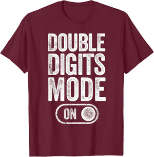 Double Digits Mode On 10Th Birthday Gifts Bday 10 Years Old T-Shirt - T-Shirt | Maroon