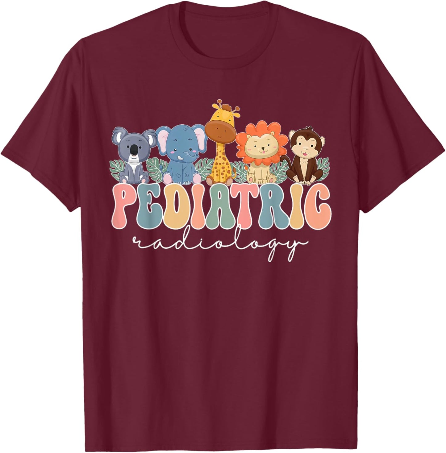 Pediatric Radiology Cute Animals Pediatric Radiologist X-ray T-Shirt - T-Shirt | Maroon