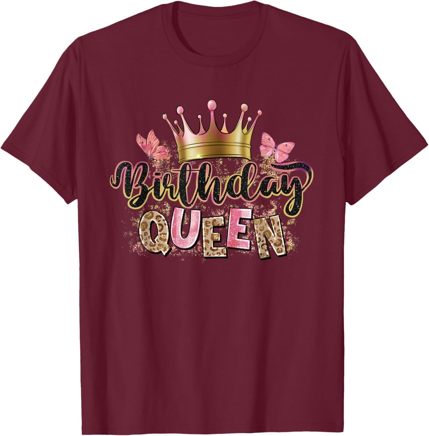 Birthday Queen Cool Couples Matching Birthday Party T-Shirt - T-Shirt | Maroon
