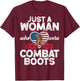 Female Veteran Veteran's Day Women Veteran Soldier Patriotic T-Shirt - T-Shirt | Maroon
