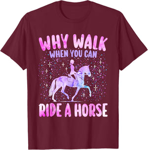 Humour Fille Équitation Cheval Femme Cavalière T-Shirt - T-Shirt | Maroon