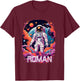 ROMAN - Cute Boy Name with cool Astronaut T-Shirt - T-Shirt | Maroon