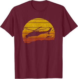 Mi-24 Russian Armed Forces Helicopter Vintage T-Shirt - T-Shirt | Maroon