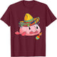 Blobfish Ugly Fish Deep Sea Funny Sombrero Costume T-Shirt - T-Shirt | Maroon