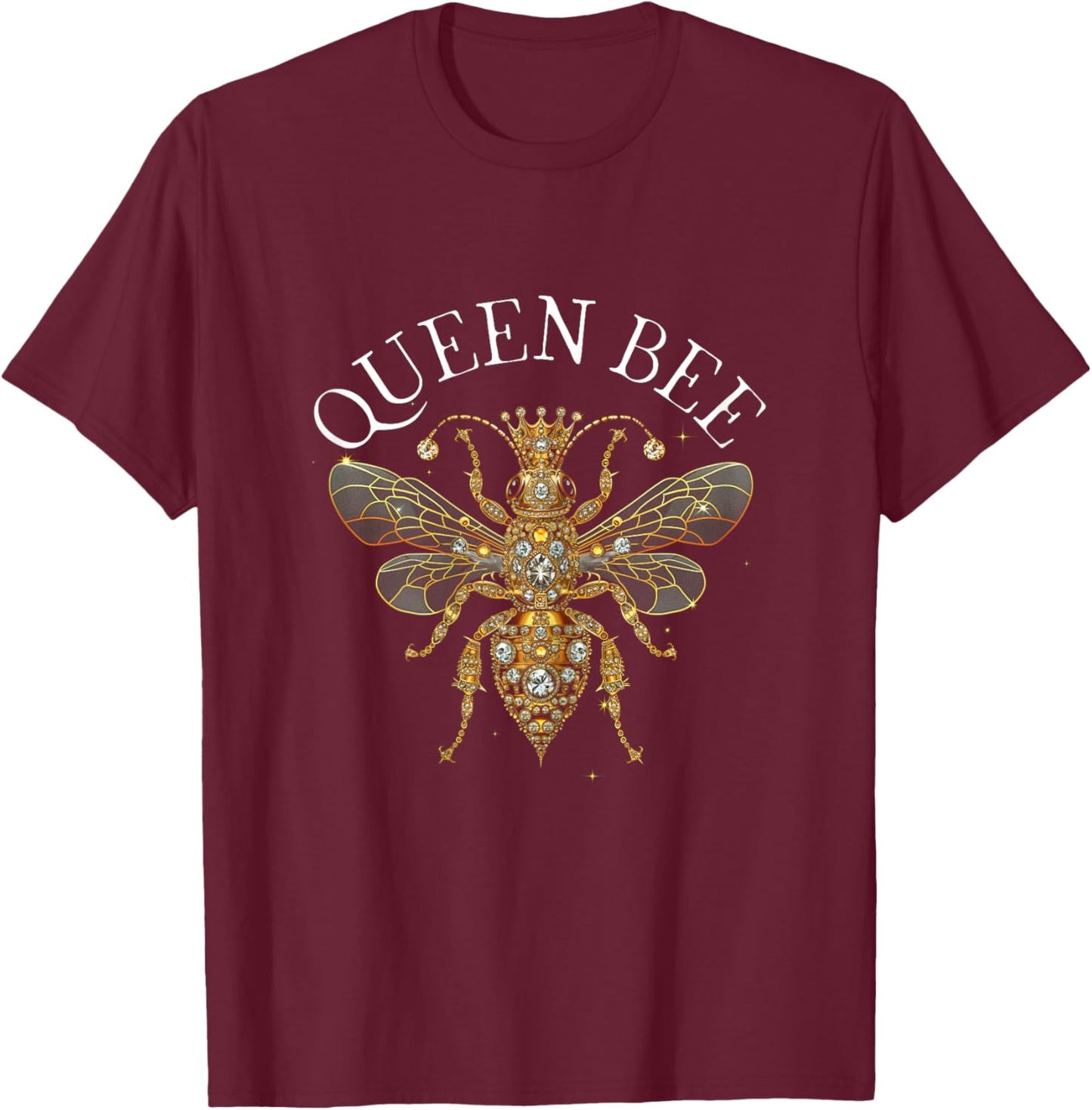 Queen Bee Jewellery Jewels Sweet Beekeeping Beekeeper T-Shirt - T-Shirt | Maroon