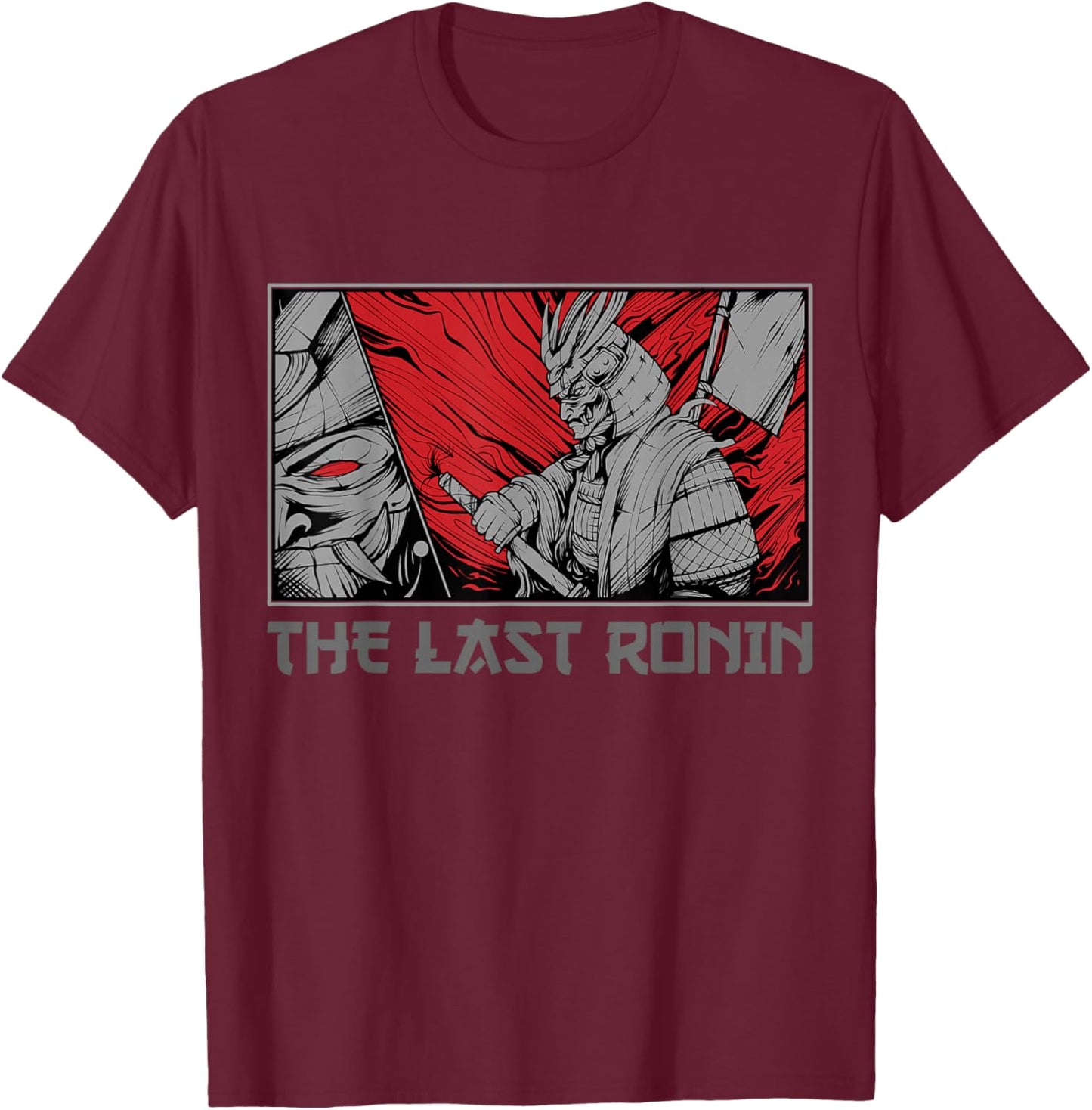 The Last Ronin Oni Samurai T-Shirt - T-Shirt | Maroon