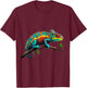 Chameleon Reptile Graphic T-Shirt - T-Shirt | Maroon