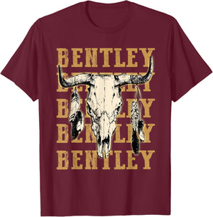 Bentley Proud Last Name Lovers Vintage Art Awesome Apparel T-Shirt - T-Shirt | Maroon