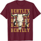 Bentley Proud Last Name Lovers Vintage Art Awesome Apparel T-Shirt - T-Shirt | Maroon