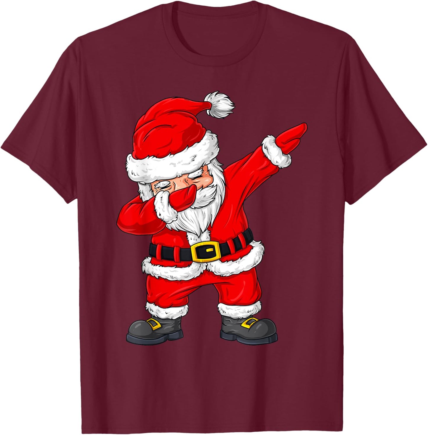 Christmas Dabbing Santa Claus Boys Girls Kids Xmas Dab T-Shirt - T-Shirt | Maroon