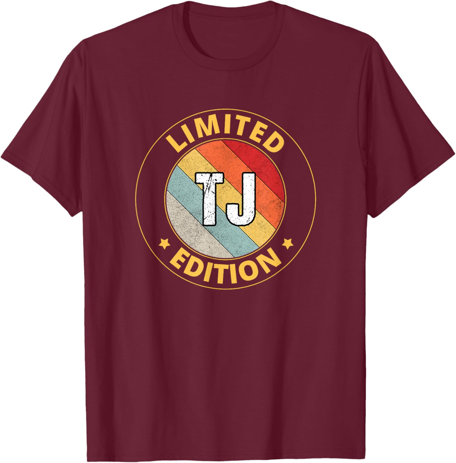 Tj Name T-Shirt - T-Shirt | Maroon