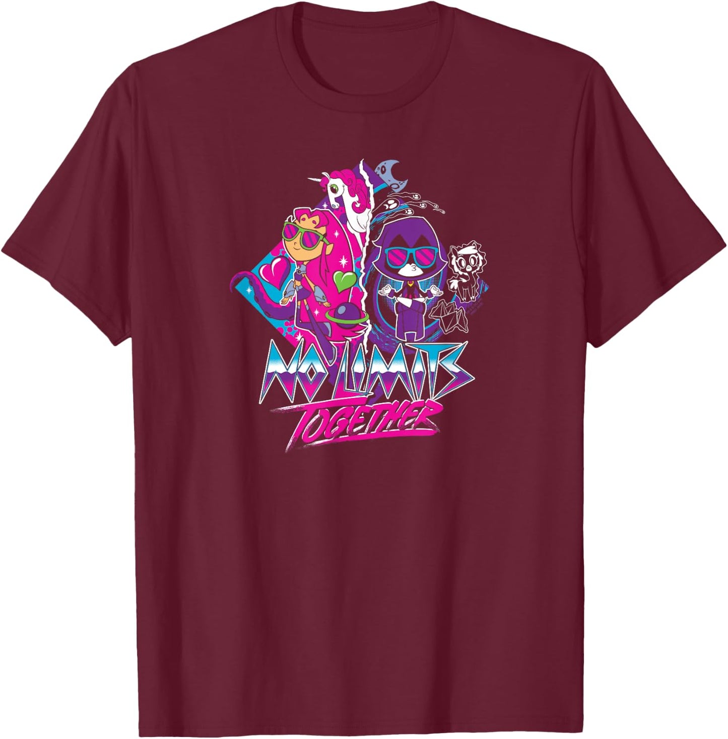 Teen Titans Go! to The Movies No Limits T-Shirt - T-Shirt | Maroon