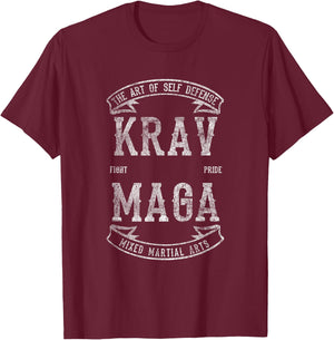 Krav MAGA Mixed Martial Arts MMA Self Defense Israel Jewish T-Shirt - T-Shirt | Maroon