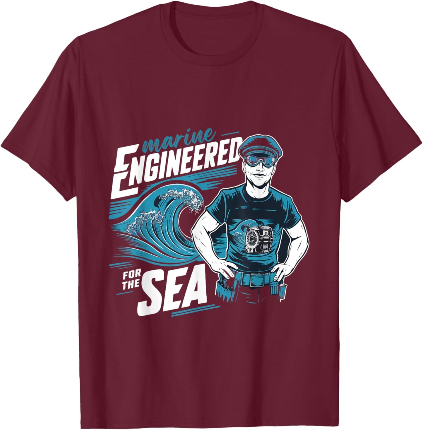 Sea Engineer Mechanical Engineering T-Shirt - T-Shirt | Maroon
