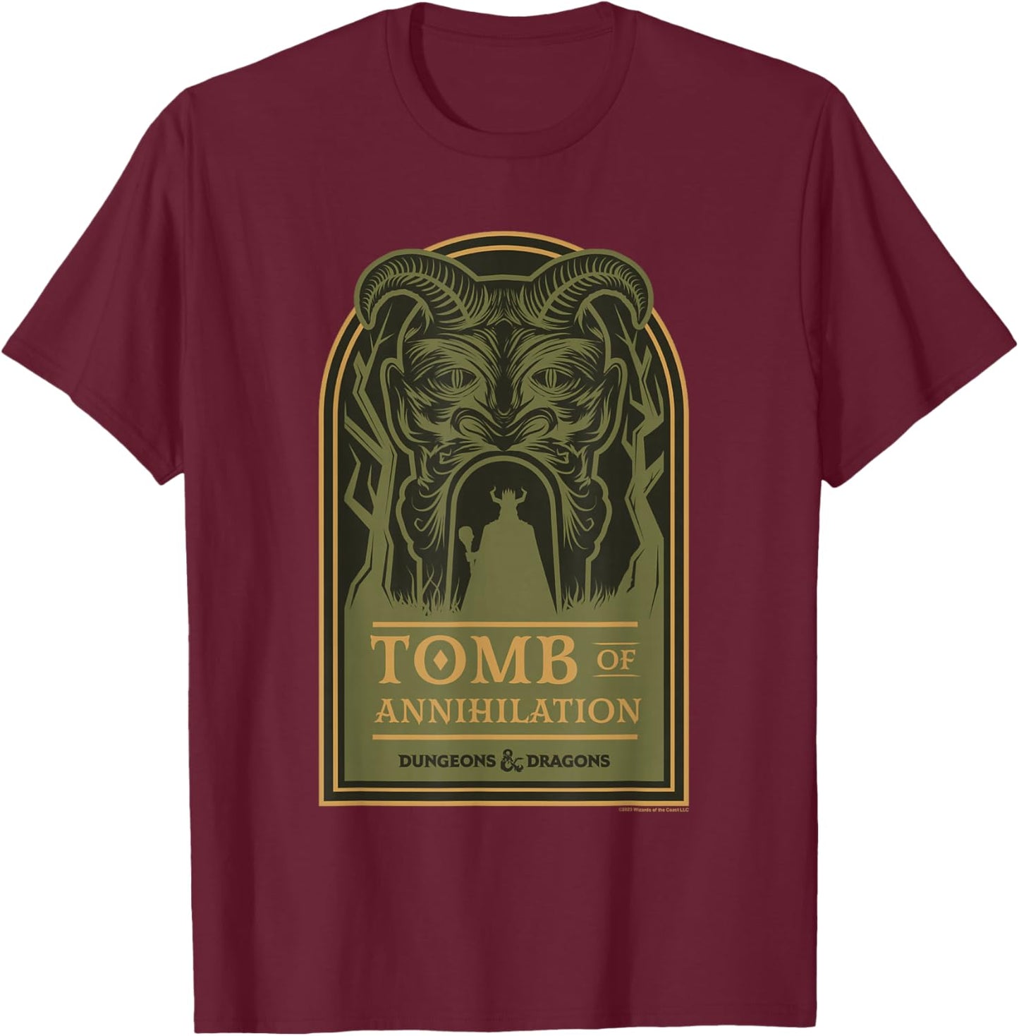 Dungeons & Dragons Tomb Of Annihilation Acererak Cover T-Shirt - T-Shirt | Maroon