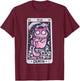 Kawaii Pastel Goth Art the Death Tarot Cute Cat Creepy Art T-Shirt - T-Shirt | Maroon