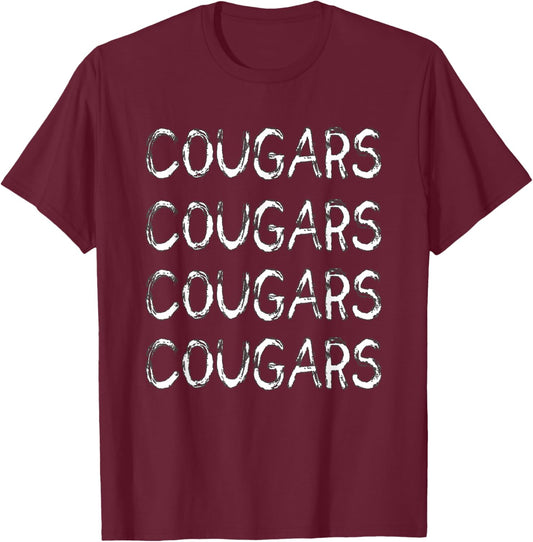 Cougars School Spirit T-Shirt - T-Shirt | Maroon