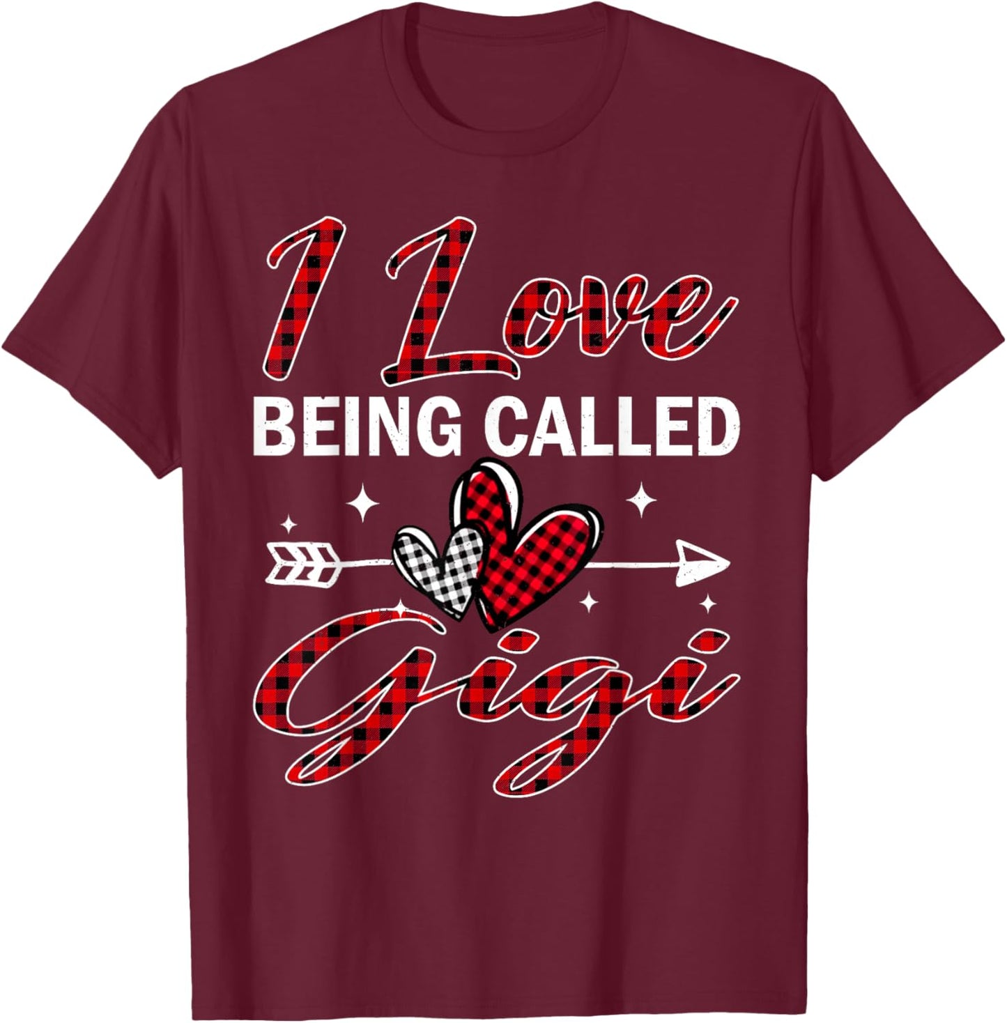I Love Being Called Gigi Xmas Christmas Family T-Shirt - T-Shirt | Maroon