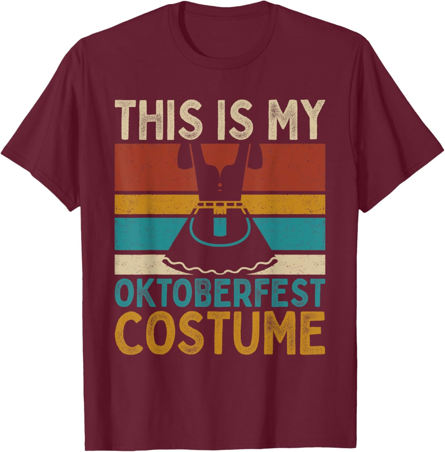 This Is My Oktoberfest Costume Funny German Women Drindl T-Shirt - T-Shirt | Maroon
