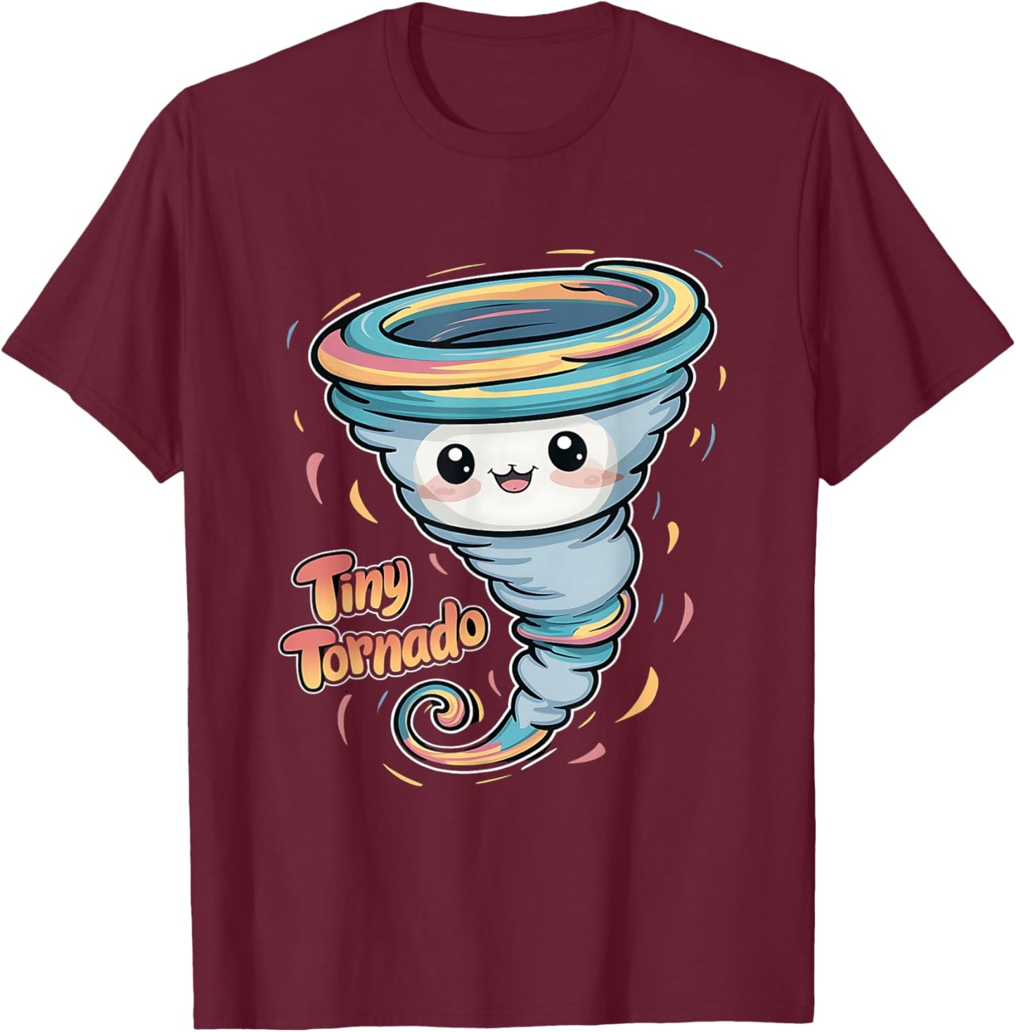 Cute Tiny Tornado for Messy Children And Toddlers Boy Girl T-Shirt - T-Shirt | Maroon