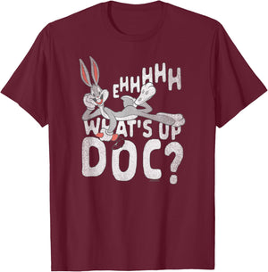 Looney Tunes Bugs Bunny What's Up Doc? T-Shirt - T-Shirt | Maroon