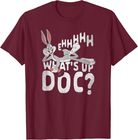 Looney Tunes Bugs Bunny What's Up Doc? T-Shirt - T-Shirt | Maroon