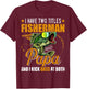 I Have Two Titles Fisherman Papa Bass Fishing Father's Day T-Shirt - T-Shirt | Maroon
