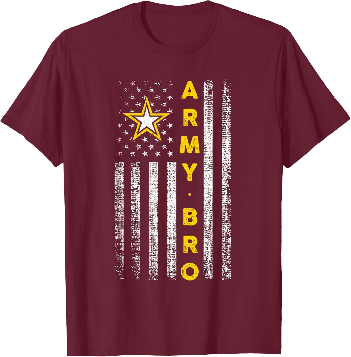 Patriotic Army Brother - United States Flag T-Shirt - T-Shirt | Maroon