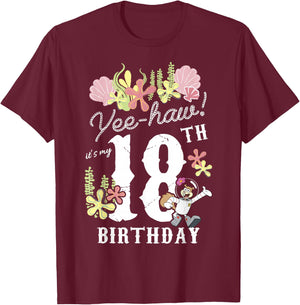 Nickelodeon SpongeBob SquarePants Sandy Cheeks 18th Birthday T-Shirt - T-Shirt | Maroon