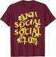 Retro Anti Social Club Bees Funny Introvert Women Men T-Shirt - T-Shirt | Maroon