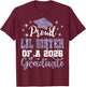 Super Proud Lil Sister of 2026 Graduate Graduation Family T-Shirt - T-Shirt | Maroon