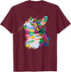 Cute Colorful Cat head for Kitten Lover art Kitty cats T-Shirt - T-Shirt | Maroon