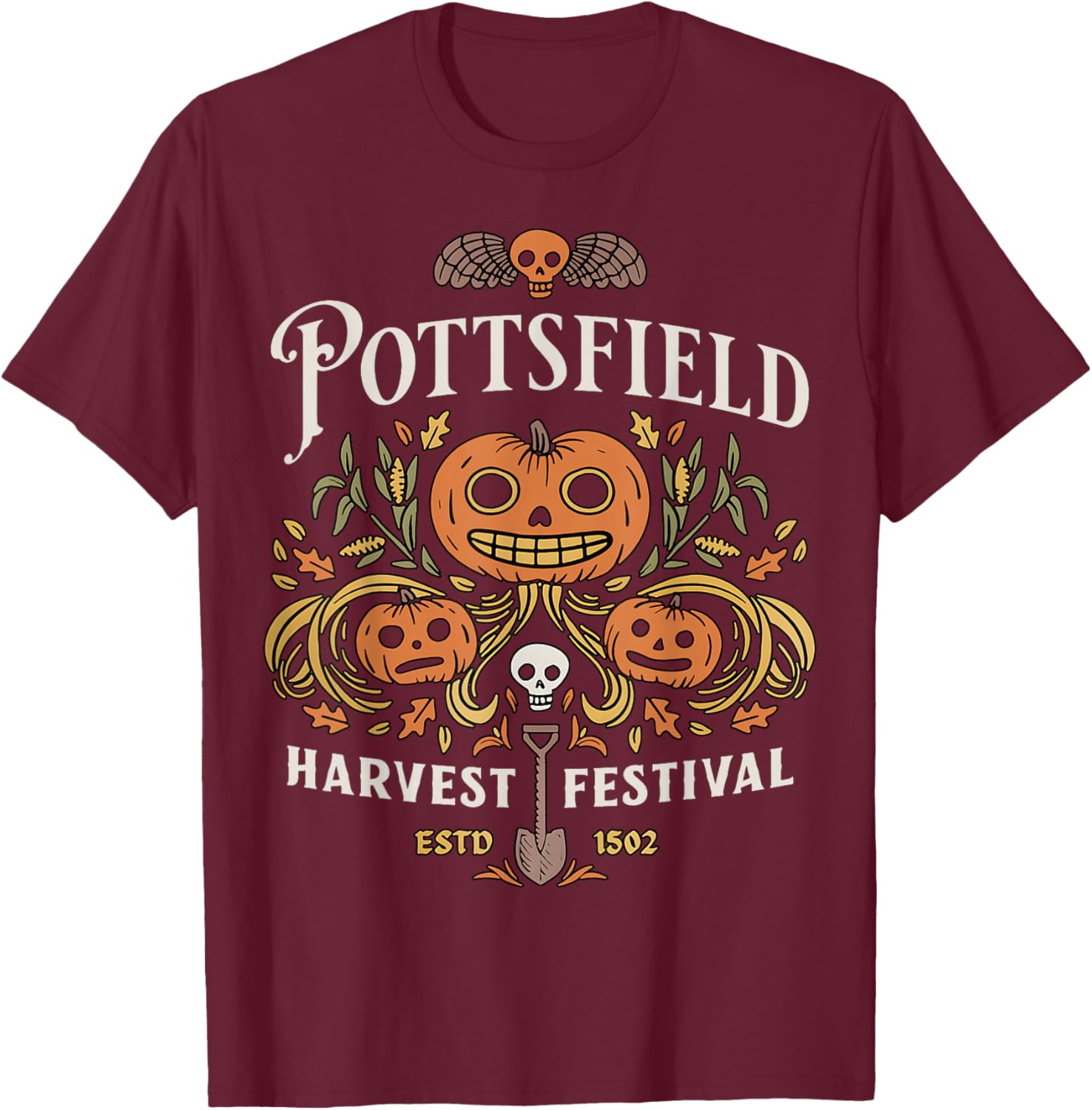 Pottsfield Harvest Festival T-Shirt - T-Shirt | Maroon