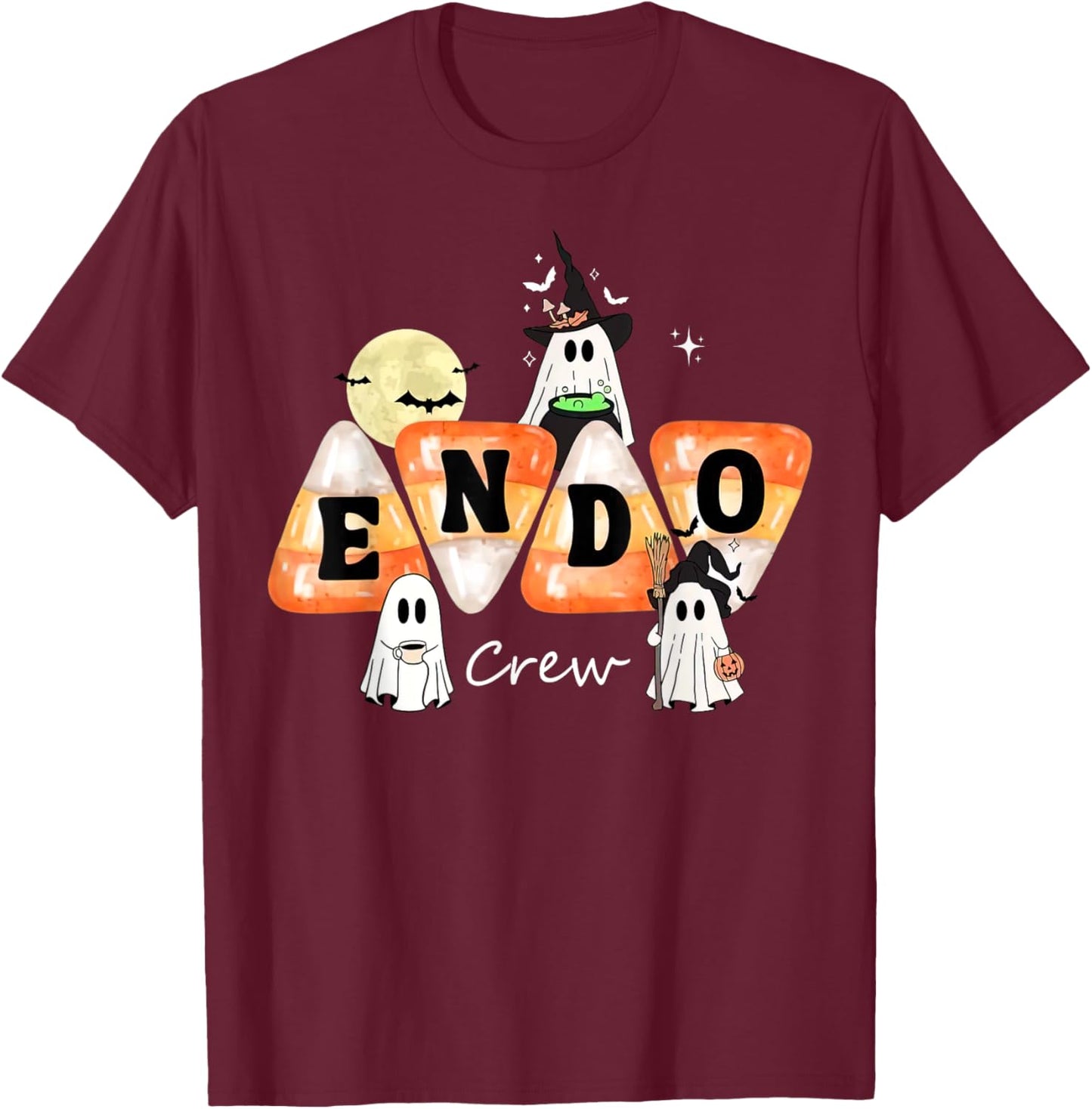 Endo Crew Endoscopy Nurse GI Colonoscopy Colon Halloween T-Shirt - T-Shirt | Maroon