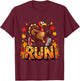 Running Turkey Trot Thanksgiving 2024 For Boys Girls Kids T-Shirt - T-Shirt | Maroon