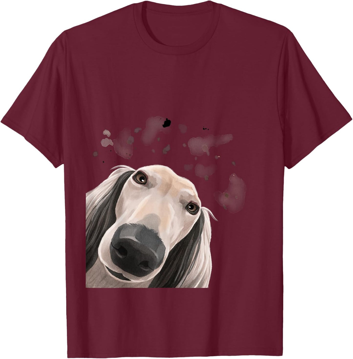 Funny Dog Saluki T-Shirt - T-Shirt | Maroon