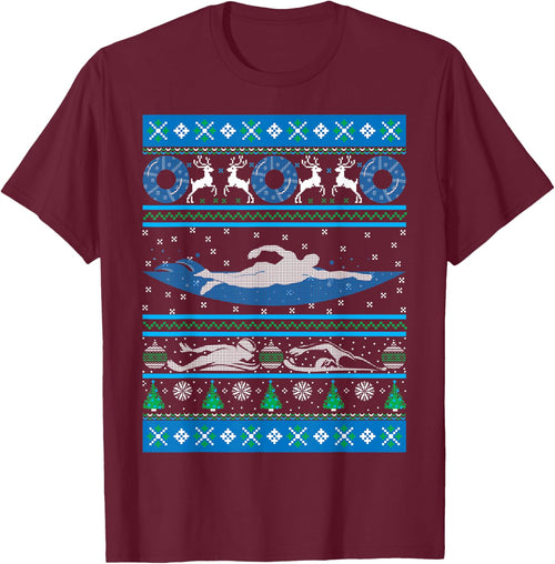 Swimmer Ugly Christmas Swimming Swim Team Holiday Xmas Gift