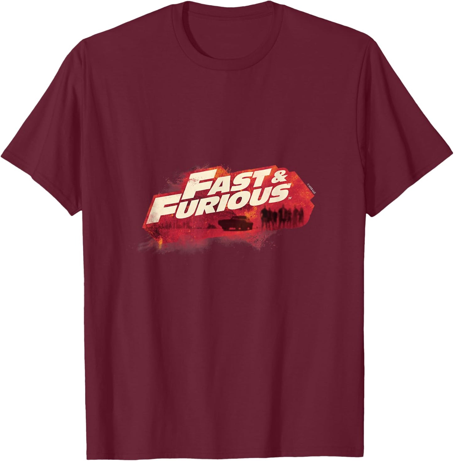 Fast & Furious Red Hue Logo T-Shirt - T-Shirt | Maroon
